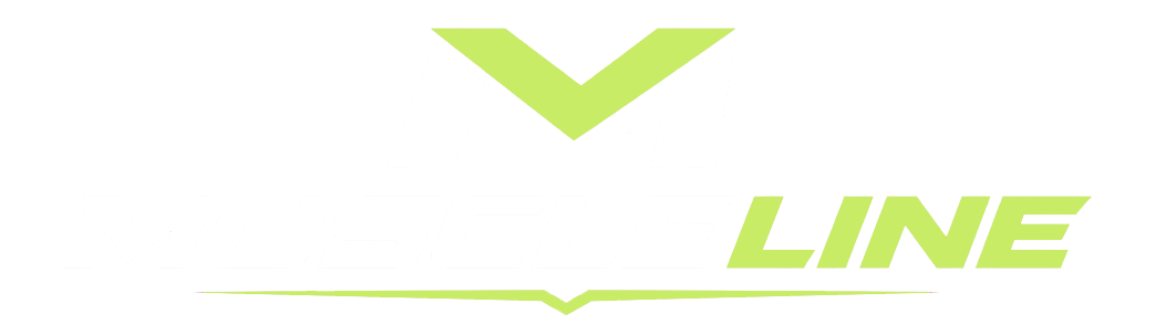 white logo muscleline